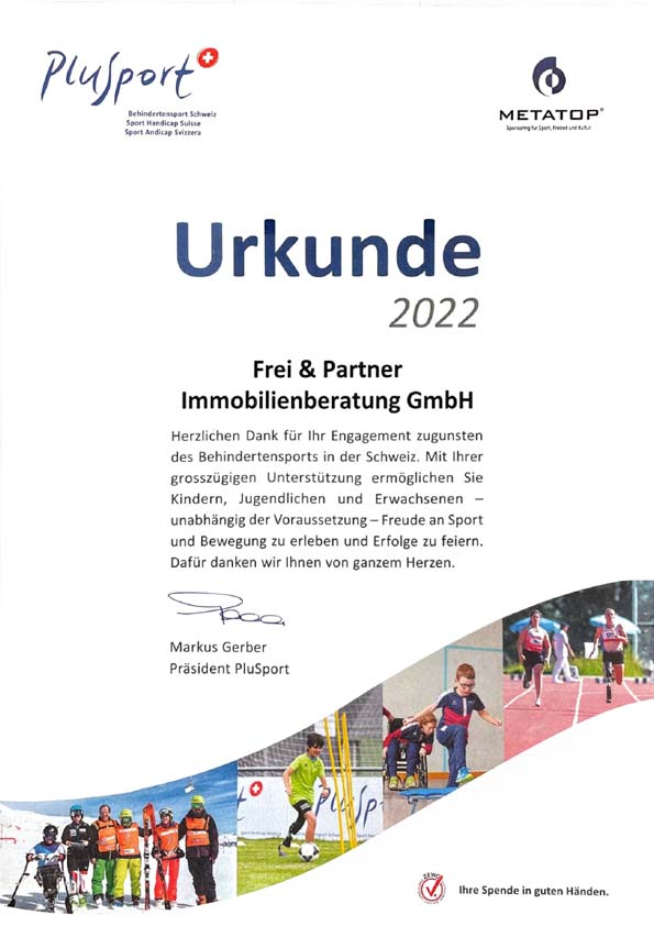 Urkunde PluSport
